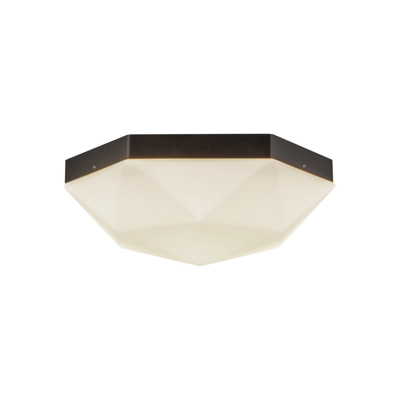 Two Light Flush Mount<br /><span style="color:#4AB0CE;">Entrega: 4-10 dias en USA</span><br /><span style="color:#4AB0CE;font-size:60%;">PREGUNTE POR ENTREGA EN PANAMA</span><br />Collection: Krysta<br />Finish: Matte Black/Opal Glass