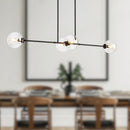 Alora - LP549448MBCL - Four Light Linear Pendant - Cassia - Matte Black/Clear Glass