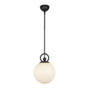 One Light Pendant<br /><span style="color:#4AB0CE;">Entrega: 4-10 dias en USA</span><br /><span style="color:#4AB0CE;font-size:60%;">PREGUNTE POR ENTREGA EN PANAMA</span><br />Collection: Fiore<br />Finish: Matte Black/Glossy Opal Glass