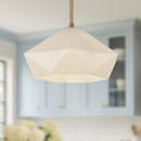Alora - PD424514BGOP - One Light Pendant - Krysta - Brushed Gold/Opal Glass