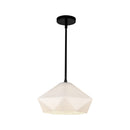 One Light Pendant<br /><span style="color:#4AB0CE;">Entrega: 4-10 dias en USA</span><br /><span style="color:#4AB0CE;font-size:60%;">PREGUNTE POR ENTREGA EN PANAMA</span><br />Collection: Krysta<br />Finish: Matte Black/Opal Glass