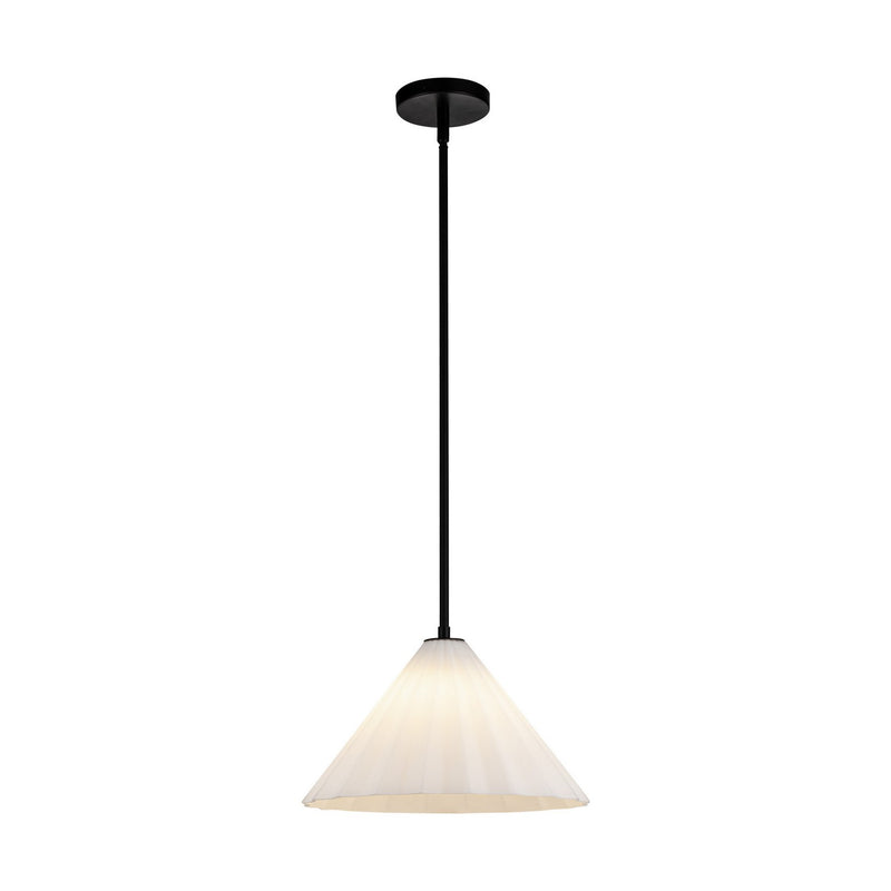 One Light Pendant<br /><span style="color:#4AB0CE;">Entrega: 4-10 dias en USA</span><br /><span style="color:#4AB0CE;font-size:60%;">PREGUNTE POR ENTREGA EN PANAMA</span><br />Collection: Serena<br />Finish: Matte Black/Opal Glass