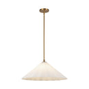One Light Pendant<br /><span style="color:#4AB0CE;">Entrega: 4-10 dias en USA</span><br /><span style="color:#4AB0CE;font-size:60%;">PREGUNTE POR ENTREGA EN PANAMA</span><br />Collection: Serena<br />Finish: Aged Gold/Opal Glass