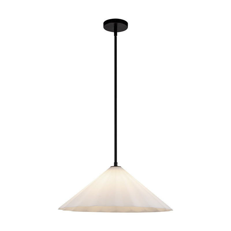 One Light Pendant<br /><span style="color:#4AB0CE;">Entrega: 3-4 semanas en USA</span><br /><span style="color:#4AB0CE;font-size:60%;">PREGUNTE POR ENTREGA EN PANAMA</span><br />Collection: Serena<br />Finish: Matte Black/Opal Glass