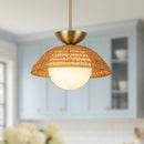 Alora - PD490114BGOP - One Light Pendant - Perth - Brushed Gold/Opal Glass