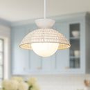 Alora - PD490114WHOP - One Light Pendant - Perth - White/Opal Glass