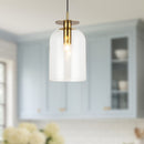 Alora - PD515408BGCL - One Light Pendant - Sylvia - Brushed Gold/Clear Glass