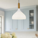 Alora - PD532312AGOP - One Light Pendant - Belleview - Aged Gold/Opal Glass