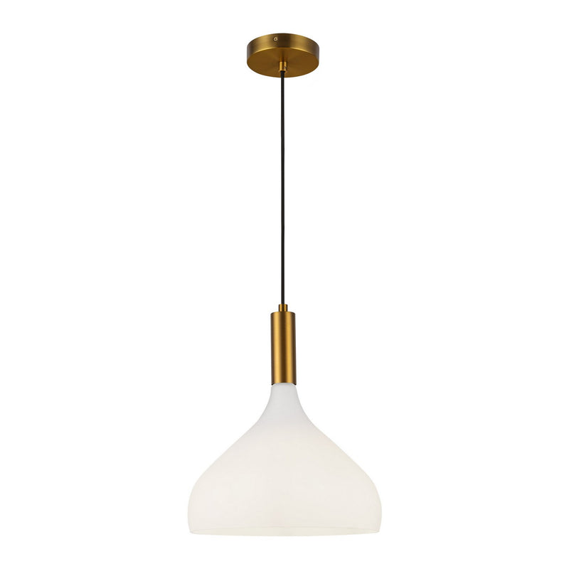 One Light Pendant<br /><span style="color:#4AB0CE;">Entrega: 4-10 dias en USA</span><br /><span style="color:#4AB0CE;font-size:60%;">PREGUNTE POR ENTREGA EN PANAMA</span><br />Collection: Belleview<br />Finish: Aged Gold/Opal Glass