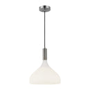 One Light Pendant<br /><span style="color:#4AB0CE;">Entrega: 4-10 dias en USA</span><br /><span style="color:#4AB0CE;font-size:60%;">PREGUNTE POR ENTREGA EN PANAMA</span><br />Collection: Belleview<br />Finish: Brushed Nickel/Opal Glass