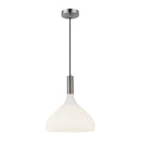 One Light Pendant<br /><span style="color:#4AB0CE;">Entrega: 4-10 dias en USA</span><br /><span style="color:#4AB0CE;font-size:60%;">PREGUNTE POR ENTREGA EN PANAMA</span><br />Collection: Belleview<br />Finish: Brushed Nickel/Opal Glass