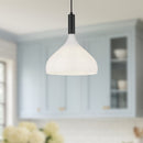 Alora - PD532312MBOP - One Light Pendant - Belleview - Matte Black/Opal Glass
