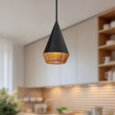 Alora - PD633107MBBR - One Light Pendant - Daphne - Matte Black/Brown Cotton Rope