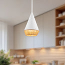 Alora - PD633107WHBR - One Light Pendant - Daphne - White/Brown Cotton Rope