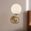 Alora - WV407306BGGO - One Light Wall Vanity - Fiore - Brushed Gold/Glossy Opal Glass