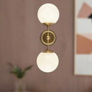 Alora - WV407618BGGO - Two Light Wall Vanity - Fiore - Brushed Gold/Glossy Opal Glass