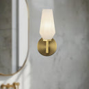 Alora - WV424110BGOP - One Light Wall Vanity - Krysta - Brushed Gold/Opal Glass