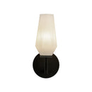 One Light Wall Vanity<br /><span style="color:#4AB0CE;">Entrega: 4-10 dias en USA</span><br /><span style="color:#4AB0CE;font-size:60%;">PREGUNTE POR ENTREGA EN PANAMA</span><br />Collection: Krysta<br />Finish: Matte Black/Opal Glass