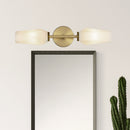 Alora - WV424720BGOP - Two Light Wall Vanity - Krysta - Brushed Gold/Opal Glass