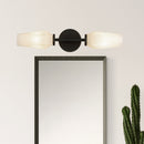 Alora - WV424720MBOP - Two Light Wall Vanity - Krysta - Matte Black/Opal Glass