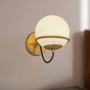 Alora - WV458107AGOP - One Light Wall Vanity - Alba - Aged Gold/Opal Glass