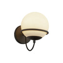 One Light Wall Vanity<br /><span style="color:#4AB0CE;">Entrega: 4-10 dias en USA</span><br /><span style="color:#4AB0CE;font-size:60%;">PREGUNTE POR ENTREGA EN PANAMA</span><br />Collection: Alba<br />Finish: Matte Black/Opal Glass