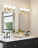Alora - WV458324AGOP - Three Light Wall Vanity - Alba - Aged Gold/Opal Glass