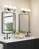 Alora - WV458324MBOP - Three Light Wall Vanity - Alba - Matte Black/Opal Glass