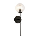 One Light Wall Vanity<br /><span style="color:#4AB0CE;">Entrega: 3-4 semanas en USA</span><br /><span style="color:#4AB0CE;font-size:60%;">PREGUNTE POR ENTREGA EN PANAMA</span><br />Collection: Cassia<br />Finish: Matte Black/Clear Glass