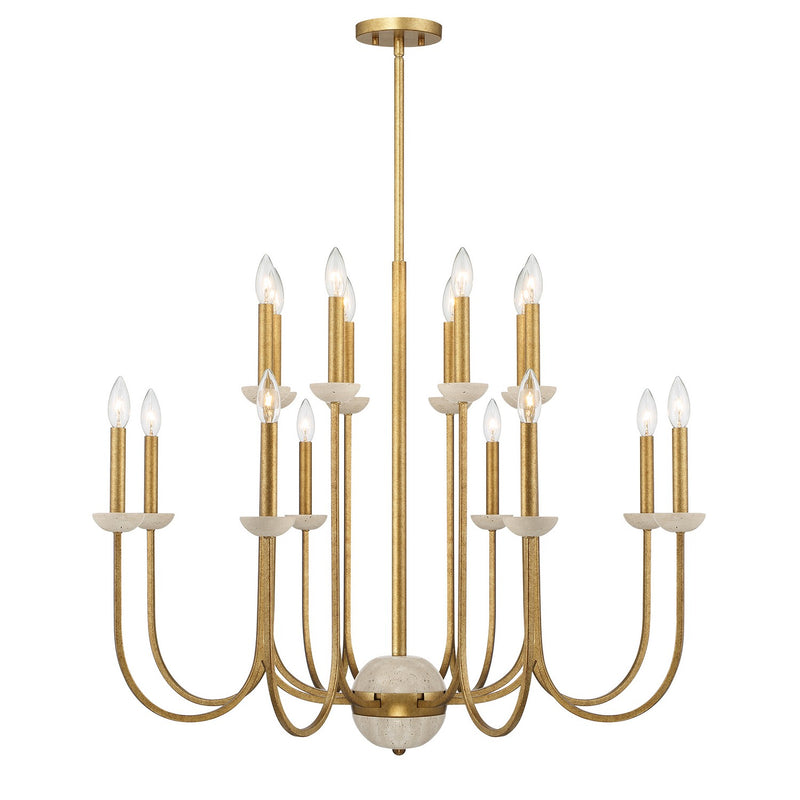 16 Light Chandelier<br /><span style="color:#4AB0CE;">Entrega: 4-10 dias en USA</span><br /><span style="color:#4AB0CE;font-size:60%;">PREGUNTE POR ENTREGA EN PANAMA</span><br />Collection: Oakhurst<br />Finish: Antique Gold