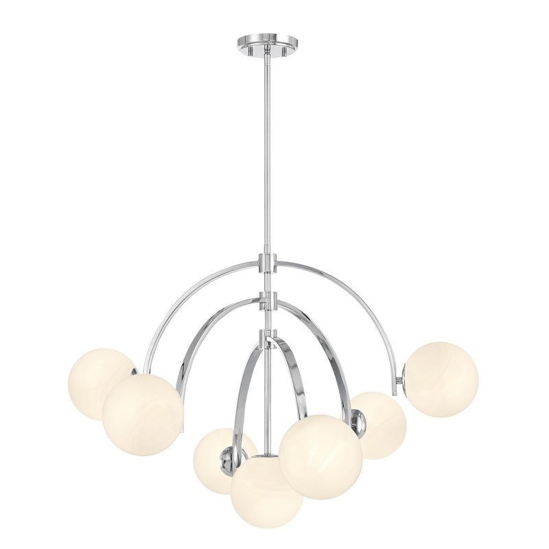 Seven Light Chandelier<br /><span style="color:#4AB0CE;">Entrega: 4-10 dias en USA</span><br /><span style="color:#4AB0CE;font-size:60%;">PREGUNTE POR ENTREGA EN PANAMA</span><br />Collection: Marias<br />Finish: Polished Chrome