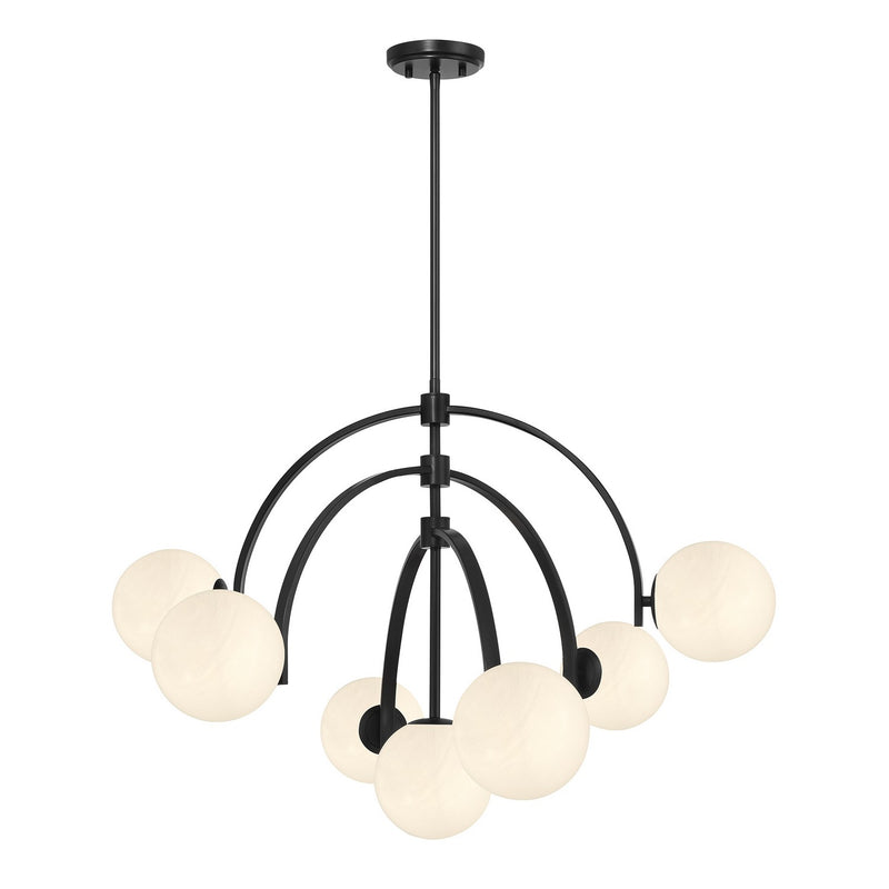 Seven Light Chandelier<br /><span style="color:#4AB0CE;">Entrega: 4-10 dias en USA</span><br /><span style="color:#4AB0CE;font-size:60%;">PREGUNTE POR ENTREGA EN PANAMA</span><br />Collection: Marias<br />Finish: Matte Black