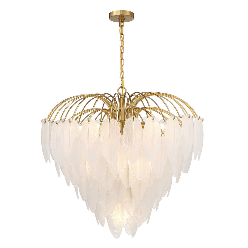 Nine Light Chandelier<br /><span style="color:#4AB0CE;">Entrega: 3-4 semanas en USA</span><br /><span style="color:#4AB0CE;font-size:60%;">PREGUNTE POR ENTREGA EN PANAMA</span><br />Collection: Boa<br />Finish: Warm Brass
