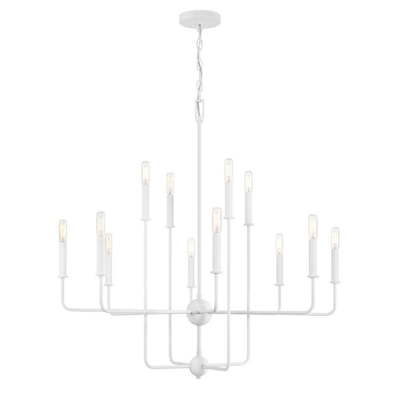 12 Light Chandelier<br /><span style="color:#4AB0CE;">Entrega: 4-10 dias en USA</span><br /><span style="color:#4AB0CE;font-size:60%;">PREGUNTE POR ENTREGA EN PANAMA</span><br />Collection: Avondale<br />Finish: Bisque White