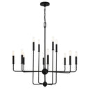 12 Light Chandelier<br /><span style="color:#4AB0CE;">Entrega: 4-10 dias en USA</span><br /><span style="color:#4AB0CE;font-size:60%;">PREGUNTE POR ENTREGA EN PANAMA</span><br />Collection: Avondale<br />Finish: Matte Black