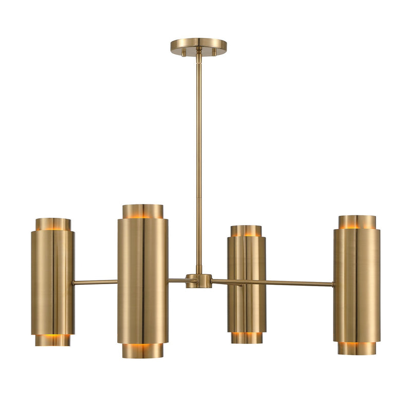 Eight Light Chandelier<br /><span style="color:#4AB0CE;">Entrega: 4-10 dias en USA</span><br /><span style="color:#4AB0CE;font-size:60%;">PREGUNTE POR ENTREGA EN PANAMA</span><br />Collection: Lio<br />Finish: Noble Brass