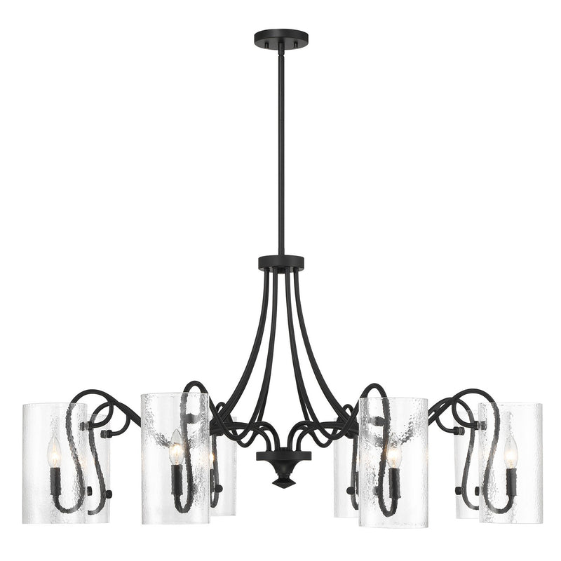 Eight Light Chandelier<br /><span style="color:#4AB0CE;">Entrega: 4-10 dias en USA</span><br /><span style="color:#4AB0CE;font-size:60%;">PREGUNTE POR ENTREGA EN PANAMA</span><br />Collection: Calgary<br />Finish: Matte Black