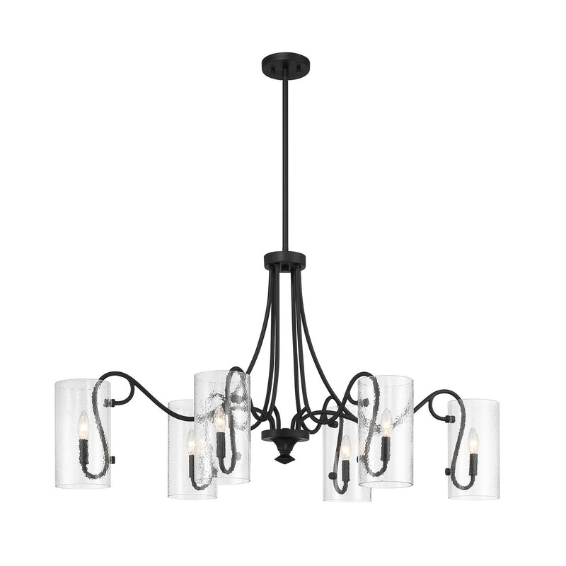 Six Light Chandelier<br /><span style="color:#4AB0CE;">Entrega: 4-10 dias en USA</span><br /><span style="color:#4AB0CE;font-size:60%;">PREGUNTE POR ENTREGA EN PANAMA</span><br />Collection: Calgary<br />Finish: Matte Black