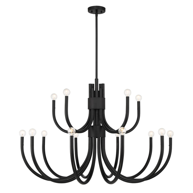 15 Light Chandelier<br /><span style="color:#4AB0CE;">Entrega: 4-10 dias en USA</span><br /><span style="color:#4AB0CE;font-size:60%;">PREGUNTE POR ENTREGA EN PANAMA</span><br />Collection: Sorrento<br />Finish: Matte Black