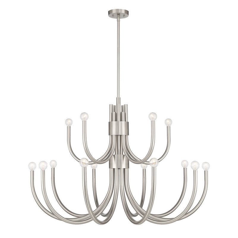 15 Light Chandelier<br /><span style="color:#4AB0CE;">Entrega: 4-10 dias en USA</span><br /><span style="color:#4AB0CE;font-size:60%;">PREGUNTE POR ENTREGA EN PANAMA</span><br />Collection: Sorrento<br />Finish: Satin Nickel