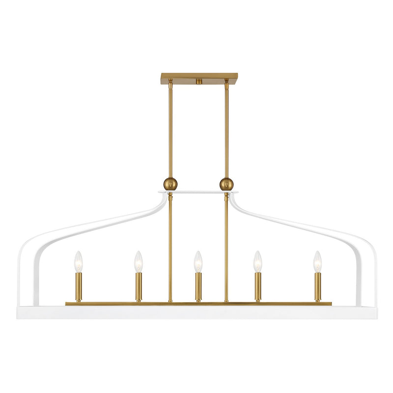 Five Light Linear Chandelier<br /><span style="color: