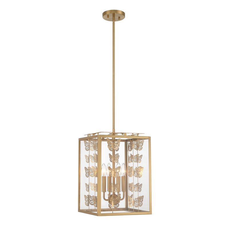 Four Light Pendant<br /><span style="color:#4AB0CE;">Entrega: 4-10 dias en USA</span><br /><span style="color:#4AB0CE;font-size:60%;">PREGUNTE POR ENTREGA EN PANAMA</span><br />Collection: Birch<br />Finish: Warm Brass