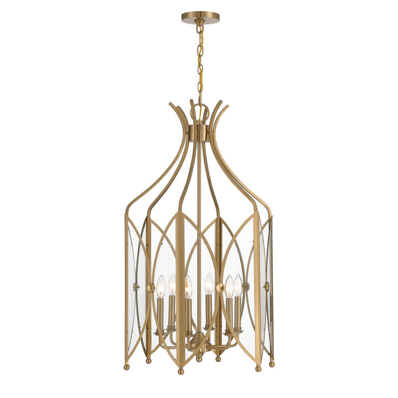 Six Light Pendant<br /><span style="color:#4AB0CE;">Entrega: 4-10 dias en USA</span><br /><span style="color:#4AB0CE;font-size:60%;">PREGUNTE POR ENTREGA EN PANAMA</span><br />Collection: Enclave<br />Finish: Noble Brass