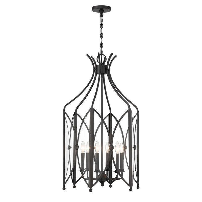 Six Light Pendant<br /><span style="color:#4AB0CE;">Entrega: 4-10 dias en USA</span><br /><span style="color:#4AB0CE;font-size:60%;">PREGUNTE POR ENTREGA EN PANAMA</span><br />Collection: Enclave<br />Finish: Black Tourmaline