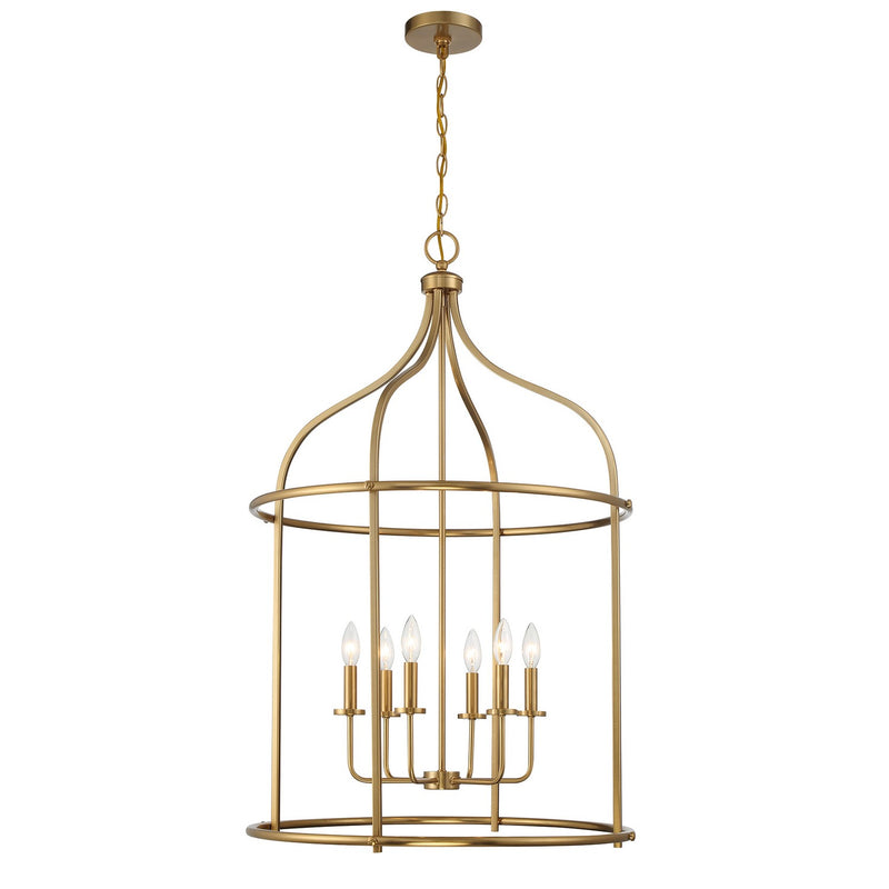 Six Light Pendant<br /><span style="color:#4AB0CE;">Entrega: 5-6 semanas en USA</span><br /><span style="color:#4AB0CE;font-size:60%;">PREGUNTE POR ENTREGA EN PANAMA</span><br />Collection: Brookstone<br />Finish: Warm Brass