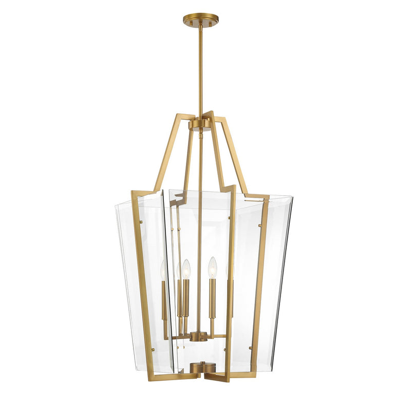 Four Light Pendant<br /><span style="color:#4AB0CE;">Entrega: 4-10 dias en USA</span><br /><span style="color:#4AB0CE;font-size:60%;">PREGUNTE POR ENTREGA EN PANAMA</span><br />Collection: Farell<br />Finish: Warm Brass