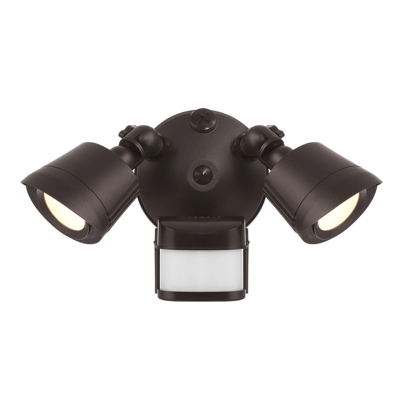 LED Motion Sensored Double Flood Light<br /><span style="color:#4AB0CE;">Entrega: 4-10 dias en USA</span><br /><span style="color:#4AB0CE;font-size:60%;">PREGUNTE POR ENTREGA EN PANAMA</span><br />Finish: Bronze