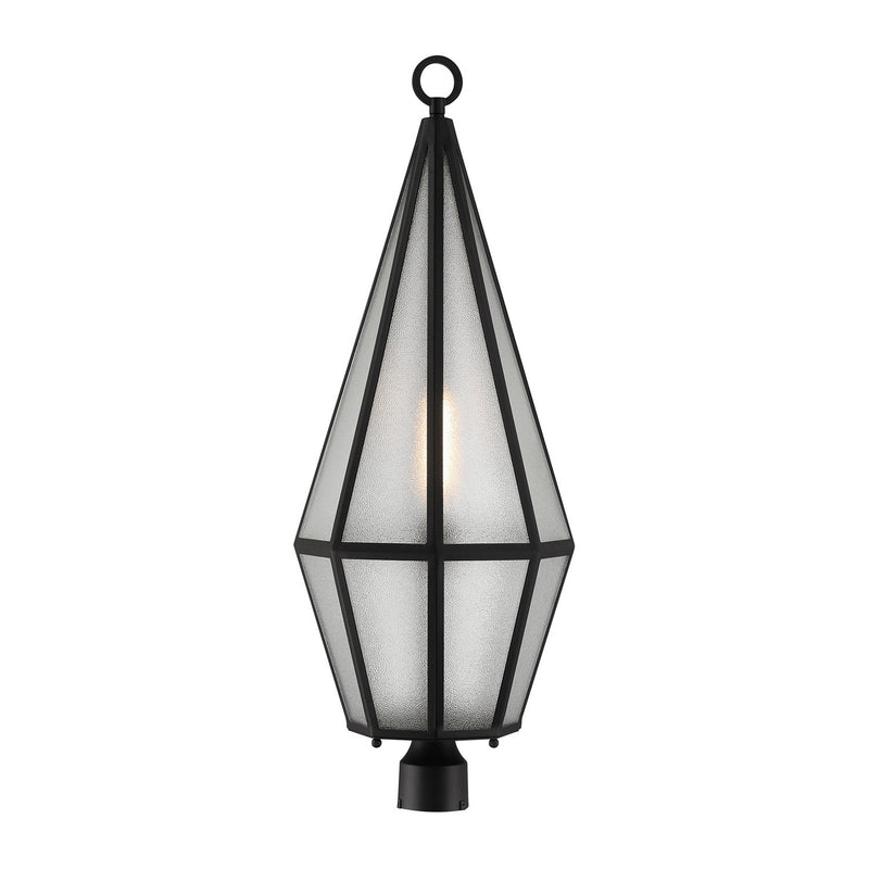 One Light Outdoor Post Lantern<br /><span style="color:#4AB0CE;">Entrega: 4-10 dias en USA</span><br /><span style="color:#4AB0CE;font-size:60%;">PREGUNTE POR ENTREGA EN PANAMA</span><br />Collection: Peninsula<br />Finish: Matte Black