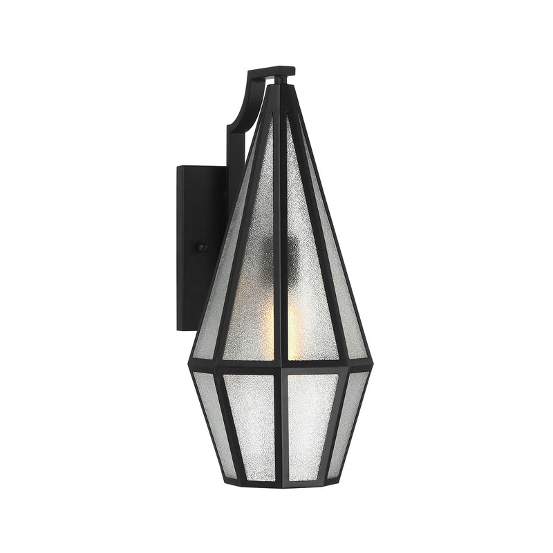 One Light Outdoor Wall Lantern<br /><span style="color:#4AB0CE;">Entrega: 4-10 dias en USA</span><br /><span style="color:#4AB0CE;font-size:60%;">PREGUNTE POR ENTREGA EN PANAMA</span><br />Collection: Peninsula<br />Finish: Matte Black