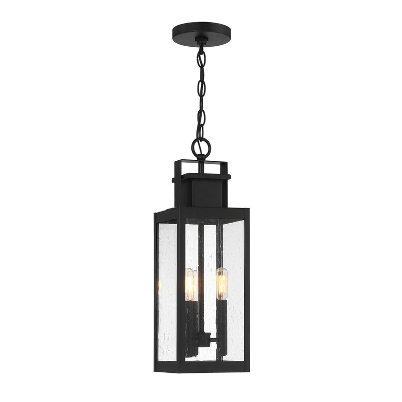 Three Light Outdoor Hanging Lantern<br /><span style="color:#4AB0CE;">Entrega: 4-10 dias en USA</span><br /><span style="color:#4AB0CE;font-size:60%;">PREGUNTE POR ENTREGA EN PANAMA</span><br />Collection: Ascott<br />Finish: Matte Black